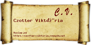 Czotter Viktória névjegykártya